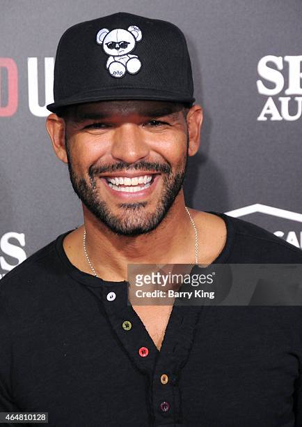 Actor Amaury Nolasco arrives at the world premiere of 'McFarland, USA' at the El Capitan Theatre on February 9, 2015 in Hollywood, California.