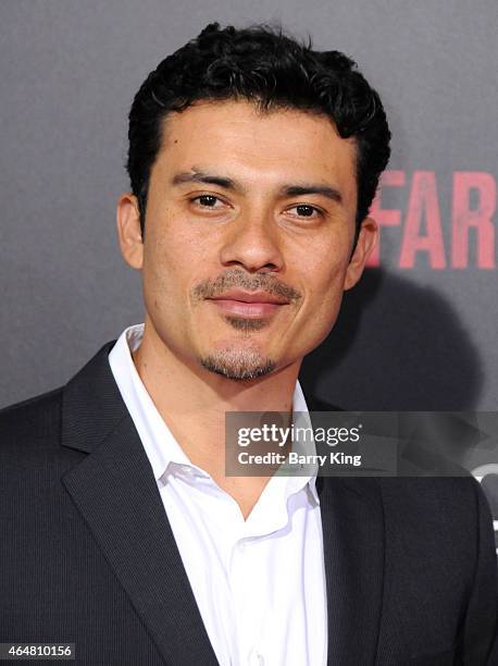 Actor Rigo Sanchez arrives at the world premiere of 'McFarland, USA' at the El Capitan Theatre on February 9, 2015 in Hollywood, California.