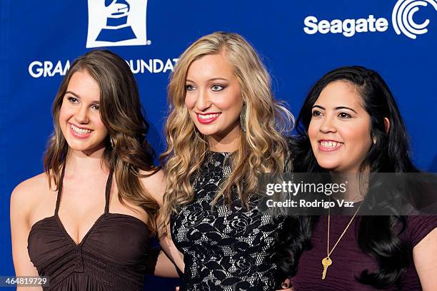 Singers Alaina Stacey, Katy Bishop and Kristen Castro of Maybe April attend "A Song Is Born" 16th Annual GRAMMY Foundation Legacy Concert - Arrivals...