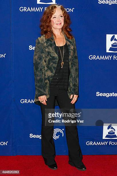 Singer Bonnie Rait attends "A Song Is Born" 16th Annual GRAMMY Foundation Legacy Concert - Arrivals at The Wilshire Ebell Theatre on January 23, 2014...