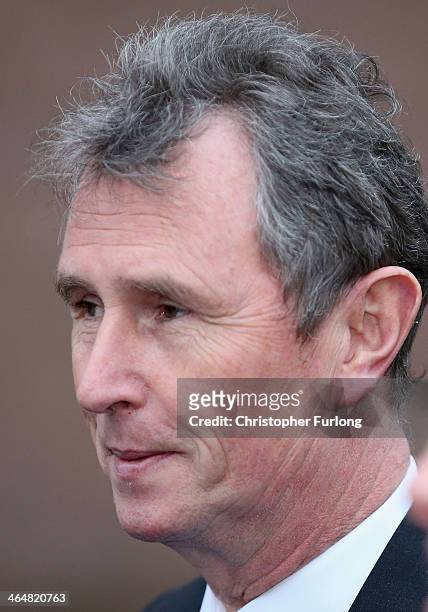 Former Deputy Speaker Nigel Evans leaves Preston Crown Court after his pre-trial hearing to face charges of sexual assault on January 24, 2014 in...