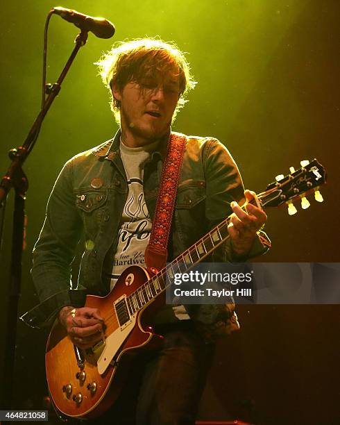 Brian Fallon of The Gaslight Anthem performs at Terminal 5 on February 28, 2015 in New York City.