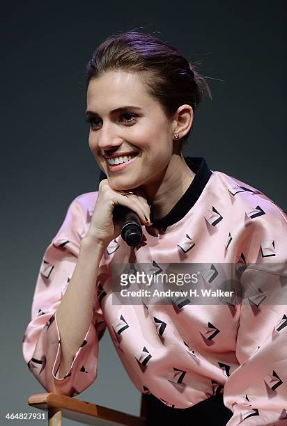 Actress Allison Williams attends "Meet The Actors" at Apple Store Soho on January 23, 2014 in New York City.