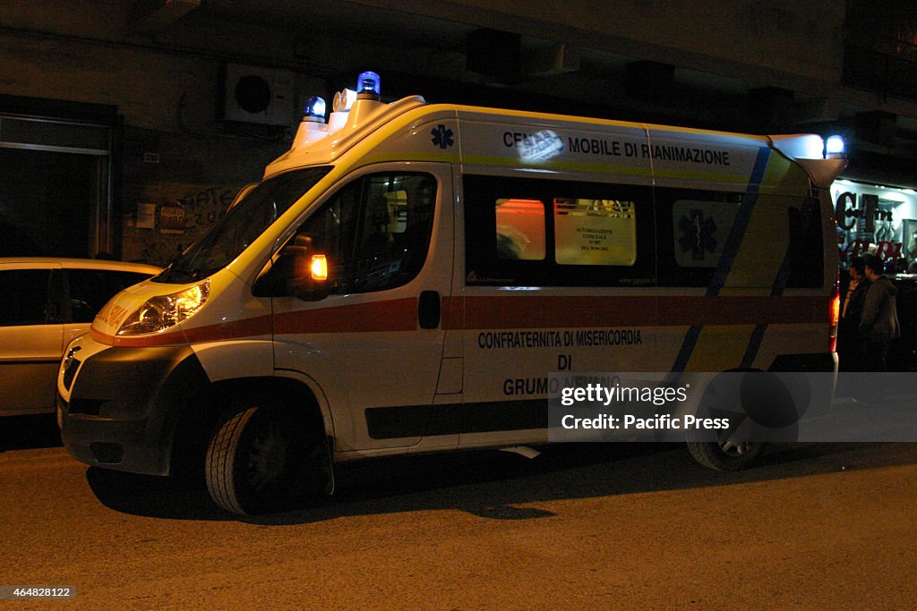 A crime scene of a man stabbed to death in the province of...