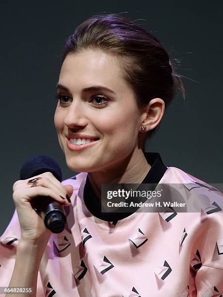 Actress Allison Williams attends "Meet The Actors" at Apple Store Soho on January 23, 2014 in New York City.