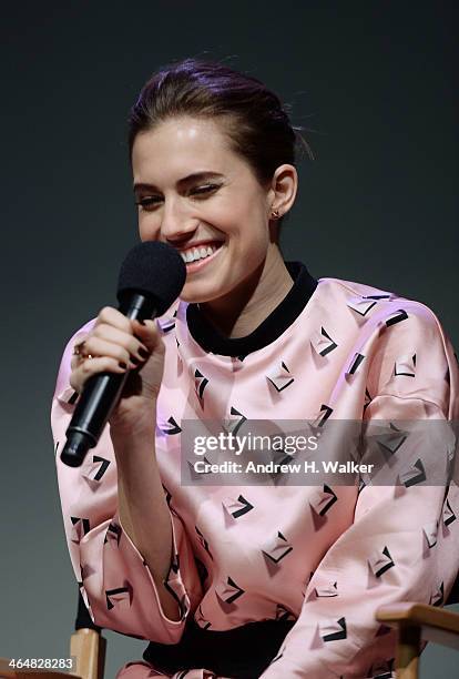 Actress Allison Williams attends "Meet The Actors" at Apple Store Soho on January 23, 2014 in New York City.