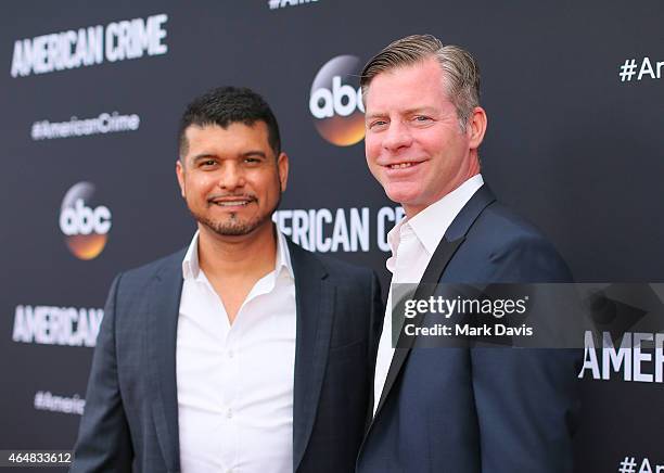 Executive producer Michael McDonald attends the premiere of ABC's 'American Crime' held at the Ace Hotel on February 28, 2015 in Los Angeles,...