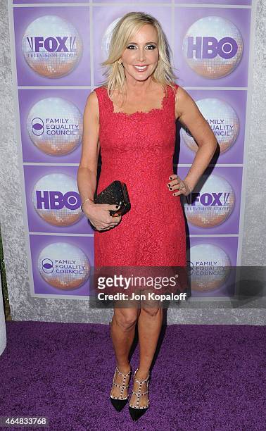 Shannon Beador arrives at the Family Equality Council's Los Angeles Awards Dinner at The Beverly Hilton Hotel on February 28, 2015 in Beverly Hills,...