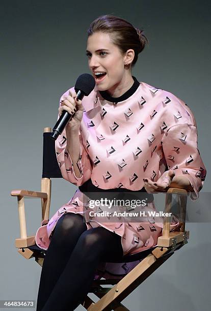 Actress Allison Williams attends "Meet The Actors" at Apple Store Soho on January 23, 2014 in New York City.