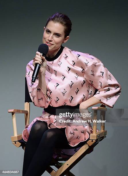 Actress Allison Williams attends "Meet The Actors" at Apple Store Soho on January 23, 2014 in New York City.