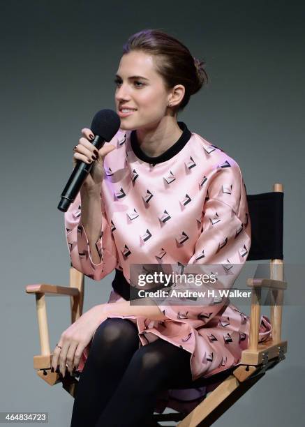 Actress Allison Williams attends "Meet The Actors" at Apple Store Soho on January 23, 2014 in New York City.