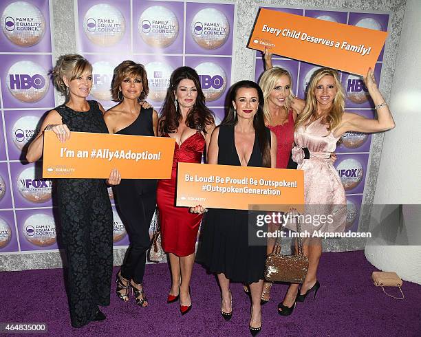 Television personalities Eileen Davidson, Lisa Rinna, Lisa Vanderpump, Kyle Richards, Shannon Beador, and Camille Grammer attend the Family Equality...