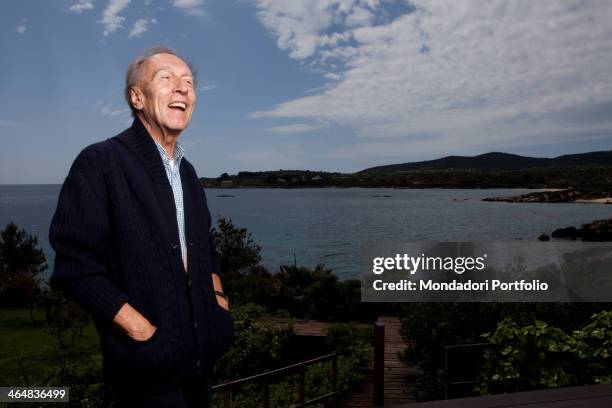 Italian conductor Claudio Abbado outside his home in Alghero, Sardinia, 17th April 2009.