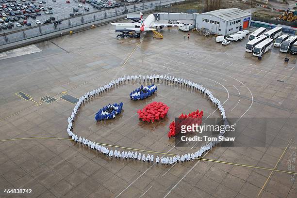 British Airways colleagues recreate the airline's famous 1989 "Face" advert to celebrate Red Nose Day 2015 and the theme " Make Your Face Funny for...
