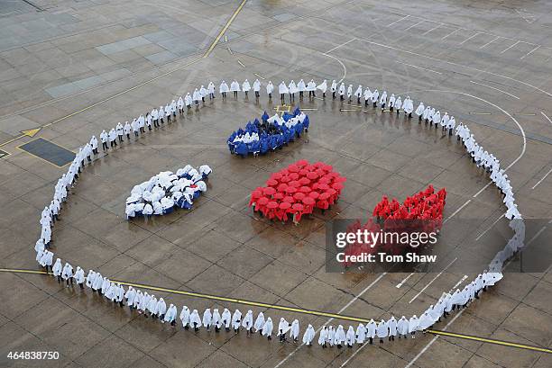 British Airways colleagues recreate the airline's famous 1989 "Face" advert to celebrate Red Nose Day 2015 and the theme " Make Your Face Funny for...