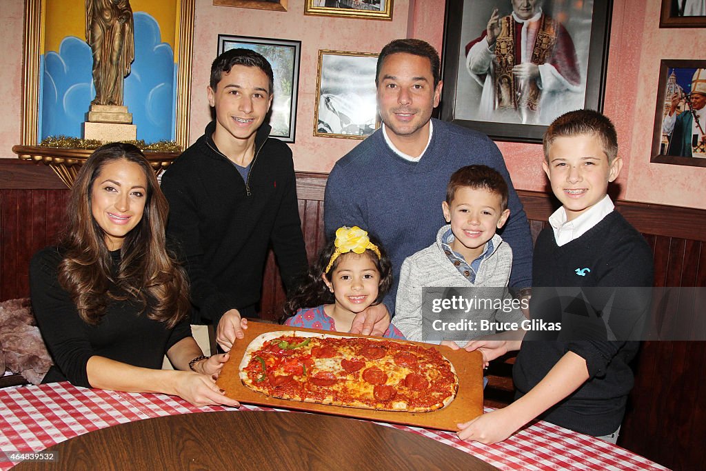 Amber Marchese & Family Visit Buca di Beppo Times Sqaure