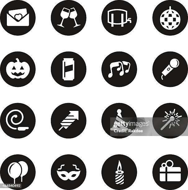 celebration-icons-schwarz-serie circle - arugula stock-grafiken, -clipart, -cartoons und -symbole