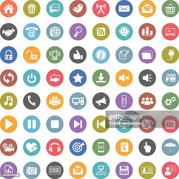 internet und web icons - icons for email mail and phone stock-grafiken, -clipart, -cartoons und -symbole