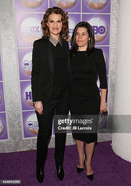 Sara Switzer and Sandra Bernhard attend the Family Equality Council's Los Angeles Awards Dinner held at the Beverly Hilton Hotel on February 28, 2015...