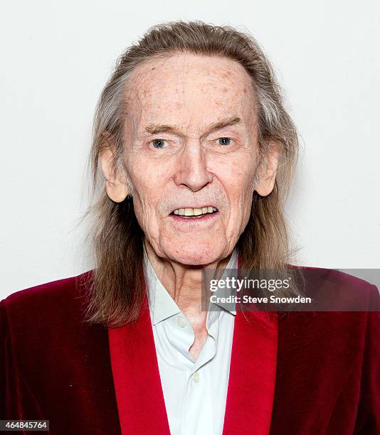 Singer / Songwriter Gordon Lightfoot poses backstage following his performance at Route 66 Casinos Legends Theater on February 28, 2015 in...