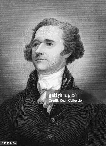 Alexander Hamilton , a Founding Father of the United States, circa 1790. Engraved by H. B. Hall, Jr. After a painting by L. W. Gilbs.
