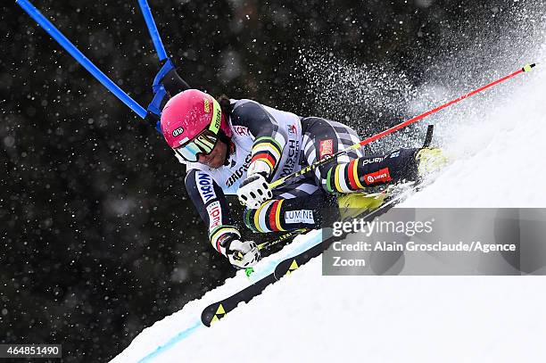 Marcus Sandell of Finland competes during the Audi FIS Alpine Ski World Cup Men's Giant Slalom on March 01, 2015 in Garmisch-Partenkirchen, Germany.