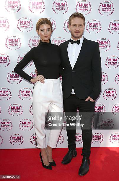 Charley Webb and Matthew Wolfenden attend the Tesco Mum of the Year Awards at The Savoy Hotel on March 1, 2015 in London, England.