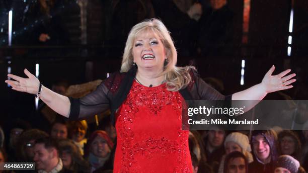 Linda Nolan is evicted from the Celebrity Big Brother House at Elstree Studios on January 24, 2014 in Borehamwood, England.