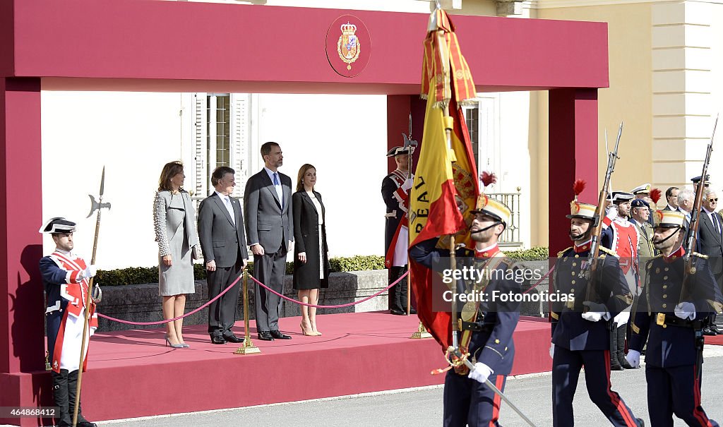 Spanish Royals Receive President Of Colombia