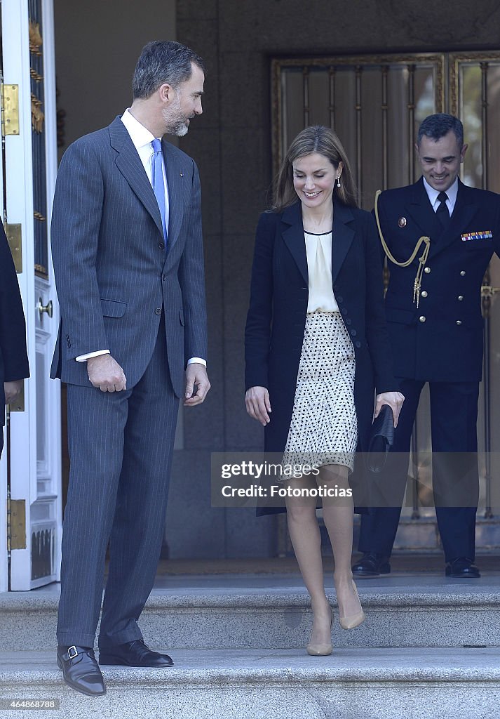 Spanish Royals Receive President Of Colombia