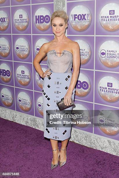 Becca Tobin attends the Family Equality Council's Los Angeles awards dinner at The Beverly Hilton Hotel on February 28, 2015 in Beverly Hills,...