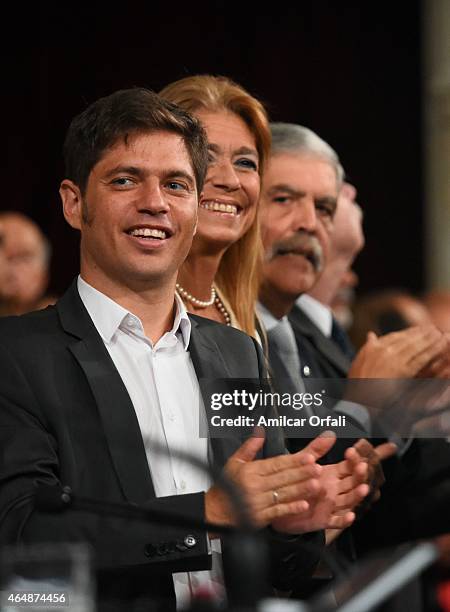 Minister of Economy Axel Kiciloff claps during the inauguration of the 133rd Period of Congress Ordinary Sessions at the Congress on March 01, 2015...