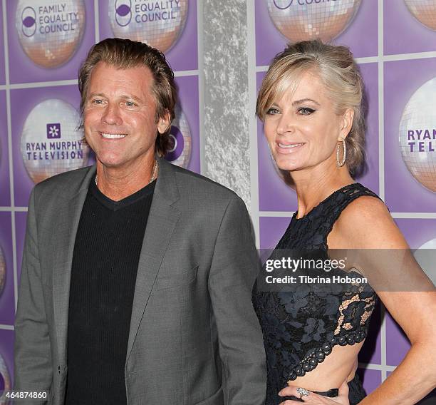 Vincent Van Patten and Eileen Davidson attend the Family Equality Council's Los Angeles awards dinner at The Beverly Hilton Hotel on February 28,...