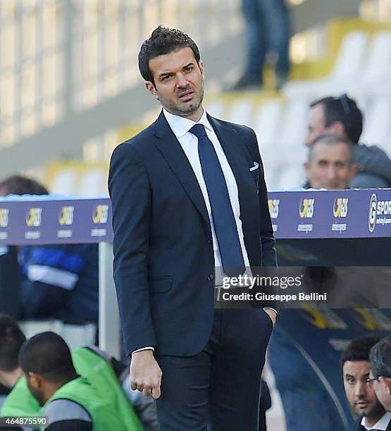 Andrea Stramaccioni head coach of Udinese during the Serie A match between AC Cesena and Udinese Calcio at Dino Manuzzi Stadium on March 1, 2015 in...