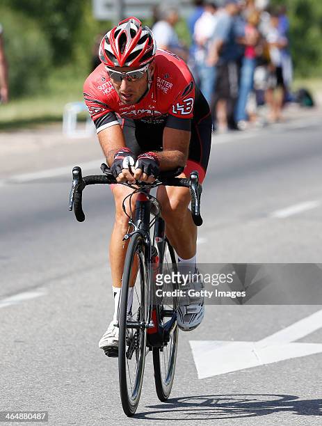 Juan Jose Haedo of Argentine and Team Jamis-Hagens Berman in action during Stage Five of the VIII Tour de San Luis, a 19,2 km road stage from San...
