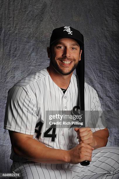 George Kottaras of the Chicago White Sox poses for a portrait during Photo Day on February 28, 2015 at Camelback Ranch-Glendale in Glendale, Arizona.