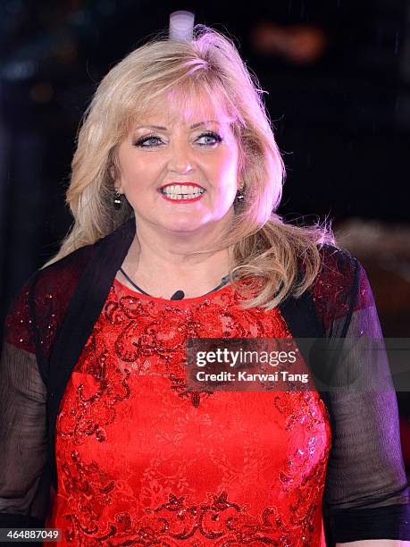 Linda Nolan is evicted from the Celebrity Big Brother House at Elstree Studios on January 24, 2014 in Borehamwood, England.