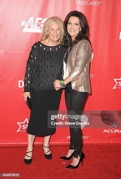 Honoree Carole King and singer Martina McBride attend 2014 MusiCares Person Of The Year Honoring Carole King at Los Angeles Convention Center on...