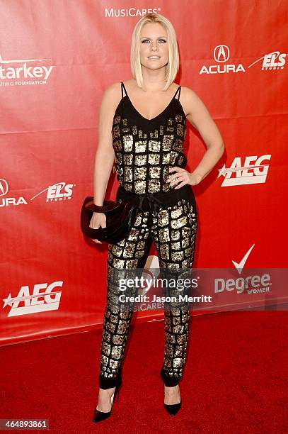 Personality Carrie Keagan attends The 2014 MusiCares Person Of The Year Gala Honoring Carole King at Los Angeles Convention Center on January 24,...