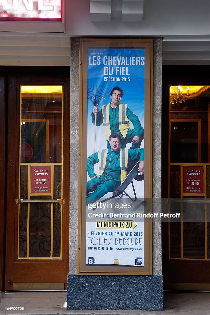 'Les Chevaliers Du Fiel' : Last Show At Theatre des Folies Bergeres In Paris