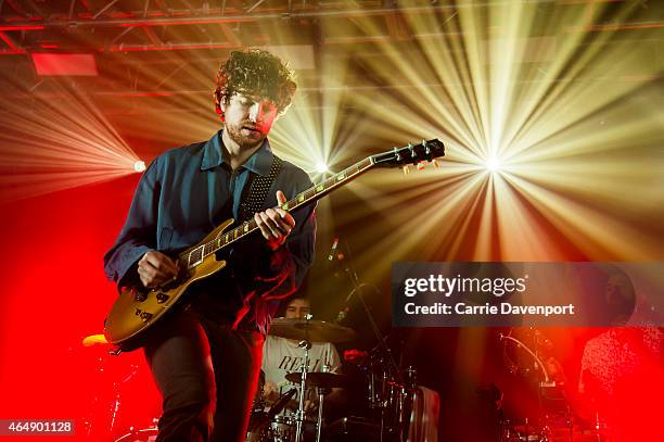 Luke Pritchard and Alexis Nunez of the Kooks performs on stage at Mandela Hall on March 1, 2015 in Belfast, United Kingdom.