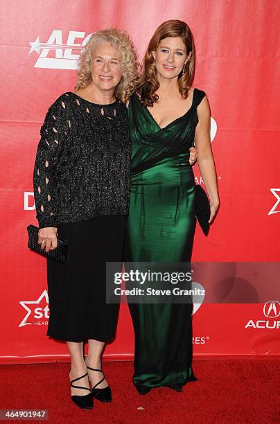 Honoree Carole King and singer Louise Goffin attend 2014 MusiCares Person Of The Year Honoring Carole King at Los Angeles Convention Center on...