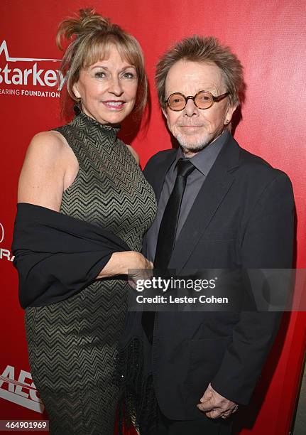 Mariana Williams and Musician Paul Williams attend 2014 MusiCares Person Of The Year Honoring Carole King at Los Angeles Convention Center on January...