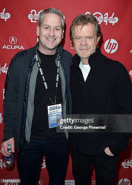 Entertainment Agent Graham Taylor and Actor and Filmmaker William H. Macy attend the premiere of "Rudderless" at the Eccles Center Theatre during the...