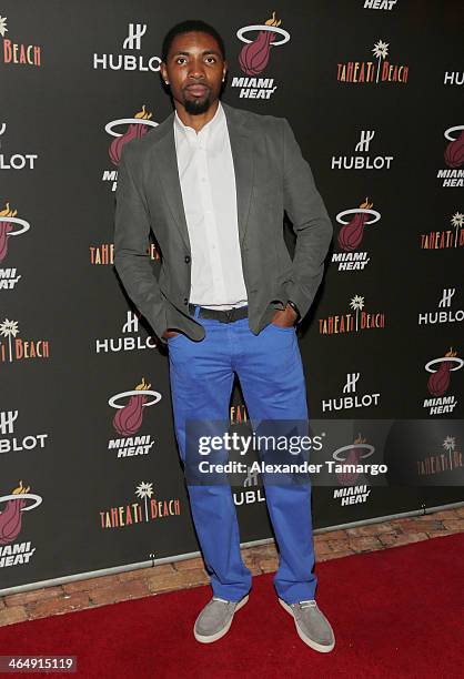 Roger Mason Jr attends the Miami Heat Family Foundation TaHEATi Beach Fundraising Event brought to you by Hublot on January 24, 2014 in Coral Gables,...