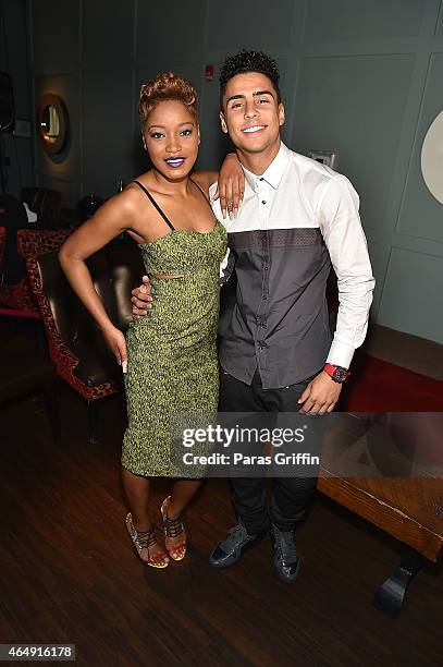 Actress KeKe Palmer and actor Quincy Brown attend the advance screening of "Brotherly Love" at Studio Movie Grill on March 1, 2015 in Charlotte,...