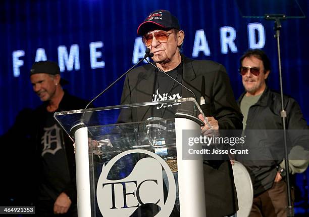 Drummer Hal Blaine attends the NAMM Tec Awards at the Anaheim Hilton on January 24, 2014 in Anaheim, California.