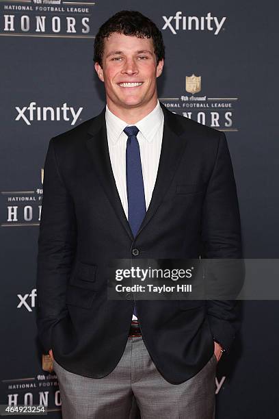 Carolina Panthers linebacker Luke Kuechly attends the 2015 NFL Honors at Phoenix Convention Center on January 31, 2015 in Phoenix, Arizona.