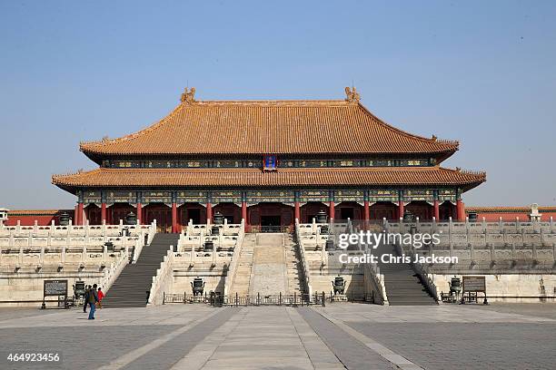 General view of the Forbidden City on March 2, 2015 in Beijing, China. The Duke of Cambridge is on a four day visit to China. The Duke of Cambridge...