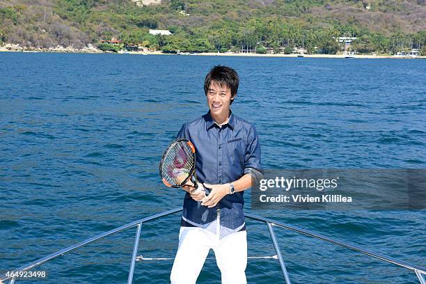 Tennis Pro Kei Nishikori Enjoying Some Down Time In Acapulco, Mexico on March 1, 2015 in Acapulco, Mexico.